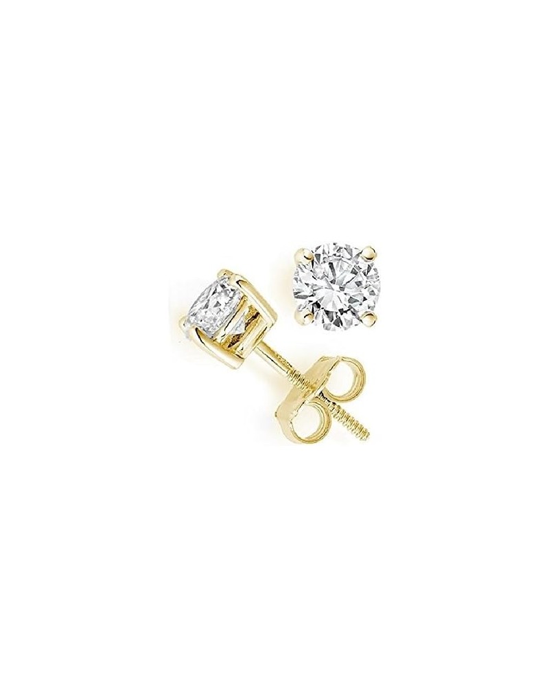 Round Diamond stud (IGI Certified 0.70 ct & up) Plus Quality ScrewBack 14K from 0.04ct - 2.00ct Yellow Gold 0.5 carats $30.73...