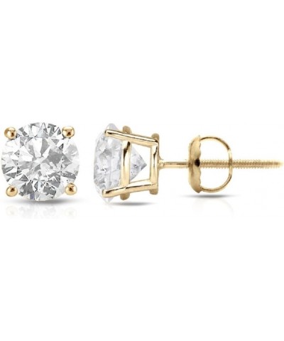 Round Diamond stud (IGI Certified 0.70 ct & up) Plus Quality ScrewBack 14K from 0.04ct - 2.00ct Yellow Gold 0.5 carats $30.73...