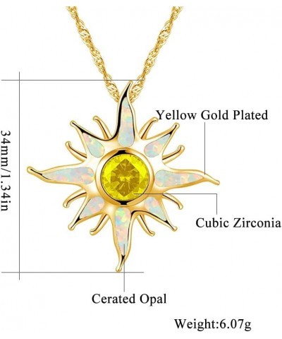 Created Orange Fire Opal Orange Garnet Rhodium Plated Women Jewelry Gemstone Pendant Necklace 1 1/4 a.Yellow $12.64 Necklaces