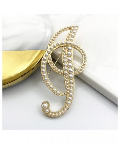 Alphabet Letters(A-Z) Plated Metal Simulated pearl Lapel Pin Brooches Collar for Women girls(Gold Tone) Gold I $9.11 Brooches...