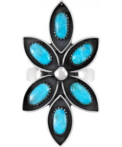 Turquoise Ring Sterling Silver 925 Genuine Gemstones Size 6 to 11 Turquoise $21.56 Rings