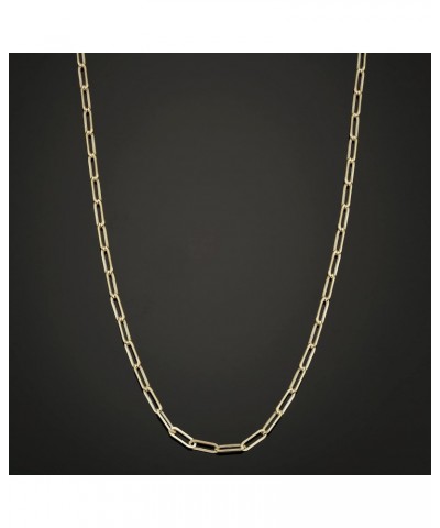 10k Yellow Gold 2.5 mm Paperclip Link Chain Necklace for Women (16, 18, 20, 24, 30 or 36 inch) $57.60 Necklaces