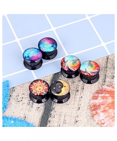 2g-13/16 inch Sun Moon Natural Wood Wooden Acrylic Ear Tunnels Plugs Piercing Gauge Expander Set C 6pcs acrylic 7/8"(22mm) $1...