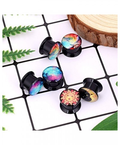 2g-13/16 inch Sun Moon Natural Wood Wooden Acrylic Ear Tunnels Plugs Piercing Gauge Expander Set C 6pcs acrylic 7/8"(22mm) $1...