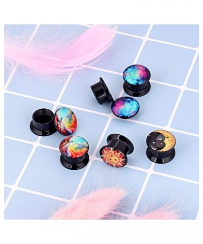 2g-13/16 inch Sun Moon Natural Wood Wooden Acrylic Ear Tunnels Plugs Piercing Gauge Expander Set C 6pcs acrylic 7/8"(22mm) $1...