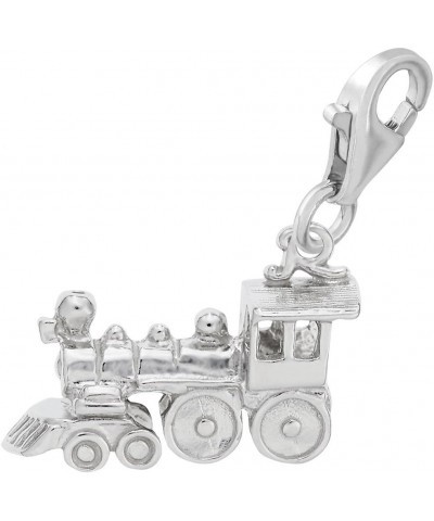 Train Charm with Lobster Claw Clasp, Charms for Bracelets and Necklaces White Gold $20.56 Bracelets