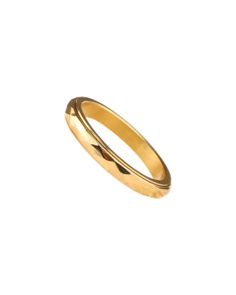 Dainty Hammered Band Spinning Fidget Ring 18k Gold Plated 9 $19.38 Others