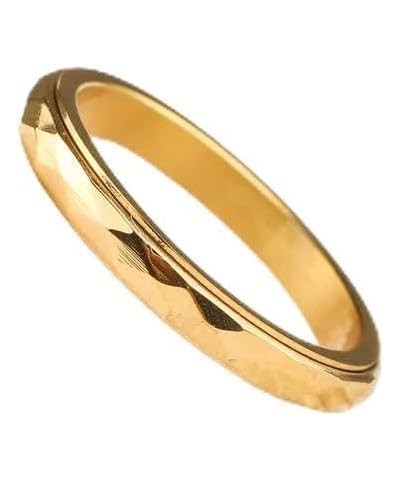 Dainty Hammered Band Spinning Fidget Ring 18k Gold Plated 9 $19.38 Others