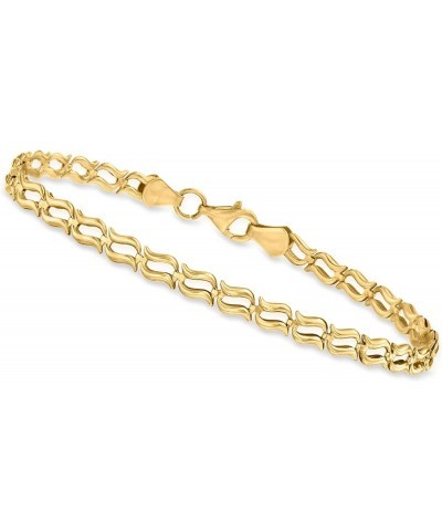 Canaria 10kt Yellow Gold Wavy-Link Bracelet 8.0 Inches $103.40 Bracelets