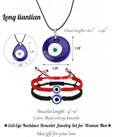 Evil Eye Necklace Necklace for Men Mens Necklace Evil Eye Jewelry Blue Turkish Glass Leather Rope Pink Evil Eye Necklace for ...