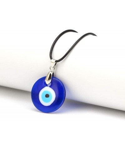 Evil Eye Necklace Necklace for Men Mens Necklace Evil Eye Jewelry Blue Turkish Glass Leather Rope Pink Evil Eye Necklace for ...