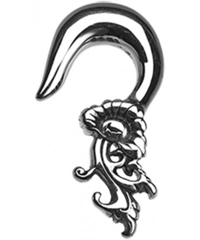 Japanese Flower Hook Steel Ear Gauge Hanging WildKlass Taper 10 GA (2.4mm) $9.43 Body Jewelry