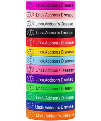 SHNIAN 13-Pack Free Engraved Medical Alert Bracelet COVID-19 Vaccinated Bracelet 12MM Silicone Rubber Waterproof Comfortable ...