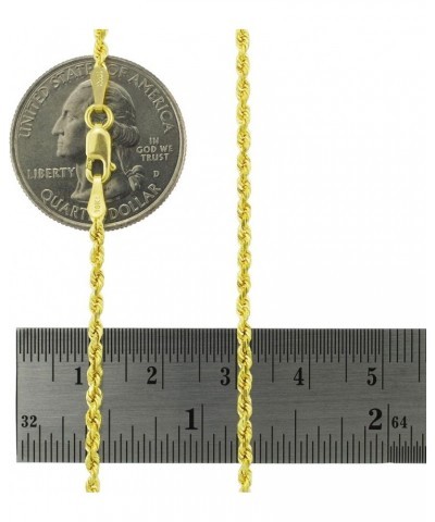 10k Yellow Gold 2mm Rope Chain Diamond Cut Bracelet or Anklet, Womens Jewelry Lobster Clasp 7" 7.5" 8" 8.5" 9 Yellow 7.5 $54....