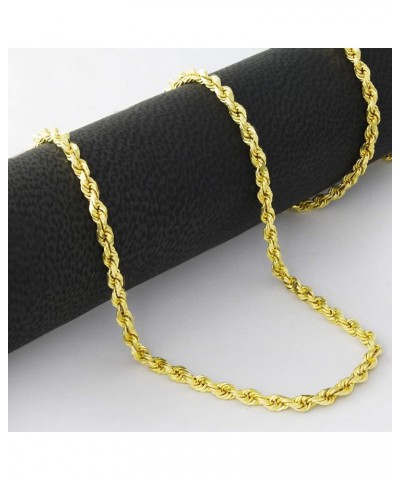 10k Yellow Gold 2mm Rope Chain Diamond Cut Bracelet or Anklet, Womens Jewelry Lobster Clasp 7" 7.5" 8" 8.5" 9 Yellow 7.5 $54....