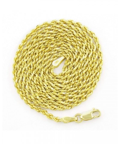 10k Yellow Gold 2mm Rope Chain Diamond Cut Bracelet or Anklet, Womens Jewelry Lobster Clasp 7" 7.5" 8" 8.5" 9 Yellow 7.5 $54....