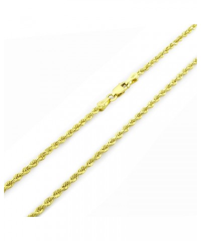 10k Yellow Gold 2mm Rope Chain Diamond Cut Bracelet or Anklet, Womens Jewelry Lobster Clasp 7" 7.5" 8" 8.5" 9 Yellow 7.5 $54....