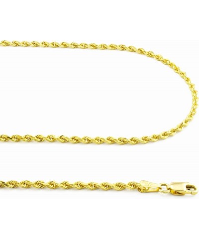 10k Yellow Gold 2mm Rope Chain Diamond Cut Bracelet or Anklet, Womens Jewelry Lobster Clasp 7" 7.5" 8" 8.5" 9 Yellow 7.5 $54....