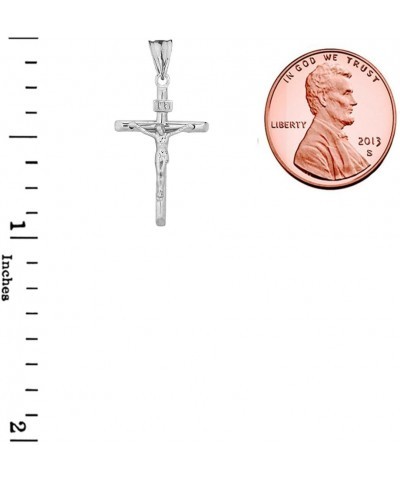 Dainty Jesus Christ INRI Crucifix Cross Pendant (0.90") in Solid Sterling Silver $10.25 Pendants