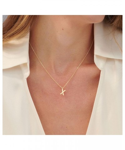 Initial Necklaces for Women - 14k Gold Plated Dainty Letter Necklace Simple Alphabet A-Z Necklace Personalized Monogram Name ...