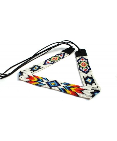 Beaded Hatband With Cuff Bracelet Native American Style Southwestern Cowboy Rode Handmade Head/Hat Band Collection White $21....