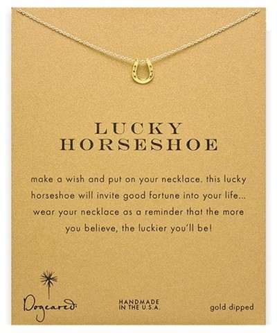 Good Luck Chain Necklace Collarbone Short Clavicle Chain with Message Card Gift Card Calla lily Golden $3.73 Necklaces