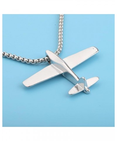 Airplane Necklace Aviation Gift Pilot Flight Attendant Gift for Airplane Lovers Aircraft Plane Jewelry Air Force Gift Silver ...