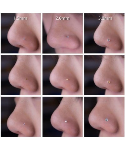 18G 20G Nose Studs Surgical Stainless Steel L Shaped Nose Rings Studs Snake Heart Diamond Nostril Nose Piercing Jewelry Silve...