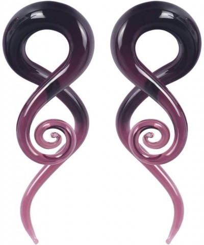 Ear Stretching Glass Spiral Tapers Gauges 4g-9/16 inch Blue, Glow in The Dark, Purple, Green, Red purple, pair of 2g(6mm) $8....