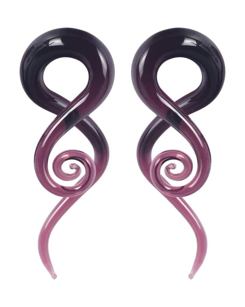 Ear Stretching Glass Spiral Tapers Gauges 4g-9/16 inch Blue, Glow in The Dark, Purple, Green, Red purple, pair of 2g(6mm) $8....