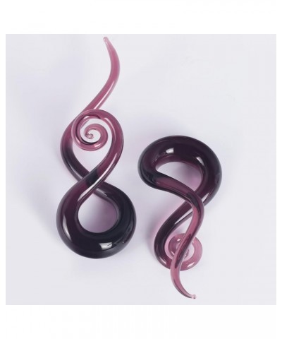 Ear Stretching Glass Spiral Tapers Gauges 4g-9/16 inch Blue, Glow in The Dark, Purple, Green, Red purple, pair of 2g(6mm) $8....