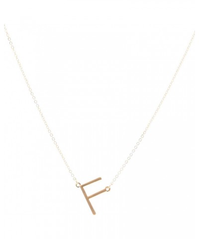 Women's Alphabet Initial Letter Pendant Delicate Chain Necklace- A-Z Letter Pendant Necklace for Women Girls GOLD - F $7.19 N...