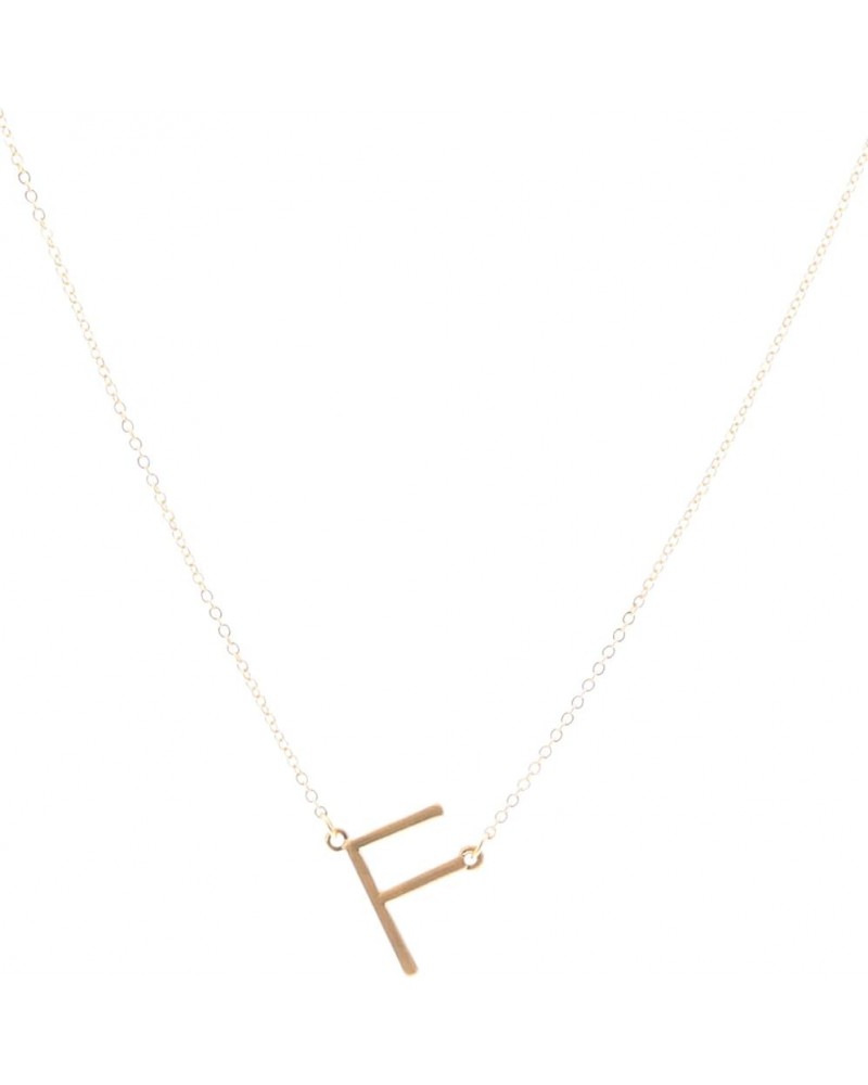 Women's Alphabet Initial Letter Pendant Delicate Chain Necklace- A-Z Letter Pendant Necklace for Women Girls GOLD - F $7.19 N...