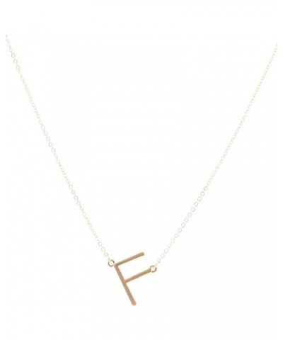 Women's Alphabet Initial Letter Pendant Delicate Chain Necklace- A-Z Letter Pendant Necklace for Women Girls GOLD - F $7.19 N...