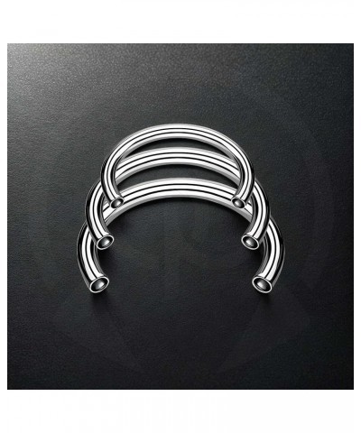 Premium Body Jewelry - Titanium Spike Tops - Ball Tops - Internally Threaded Circular Barbell Bars 26. Barbell: 16G|14 mm $7....