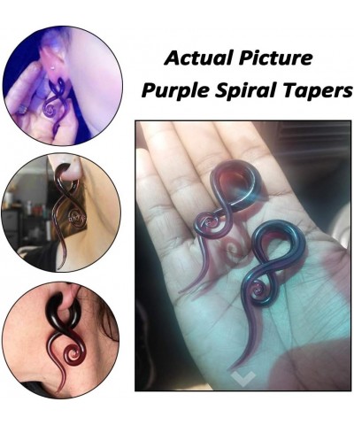 Ear Stretching Glass Spiral Tapers Gauges 4g-9/16 inch Blue, Glow in The Dark, Purple, Green, Red purple, pair of 2g(6mm) $8....