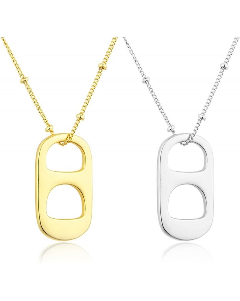 Soda Tab Necklace for Women Obx Necklace Fashion Necklace for Women Teen Girls 2pcs $10.19 Necklaces