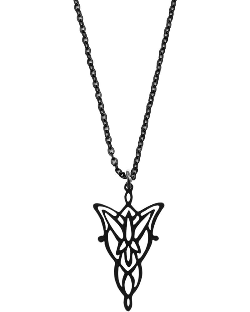 Stainless Steel Arwen Evenstar Necklace Elvish Jewelry for Women black $10.25 Necklaces