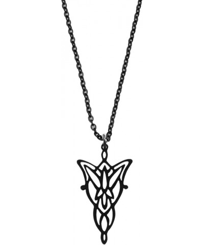 Stainless Steel Arwen Evenstar Necklace Elvish Jewelry for Women black $10.25 Necklaces