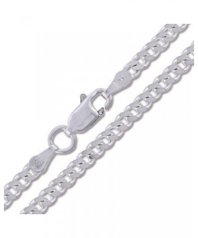 Curb 080-3MM .925 Sterling Silver Italian Link Chain 9.0 Inches $9.89 Necklaces