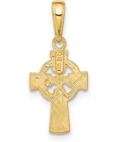 Solid 14K Yellow Gold Celtic Cross w/Eternity Circle Pendant - 19mm $36.40 Pendants