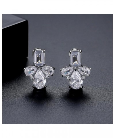 Chandelier Stud Earrings for Women | Dainty Chandelier Cubic Zirconia Stud Earrings for Women | Sparkly Rhinestone Chandelier...