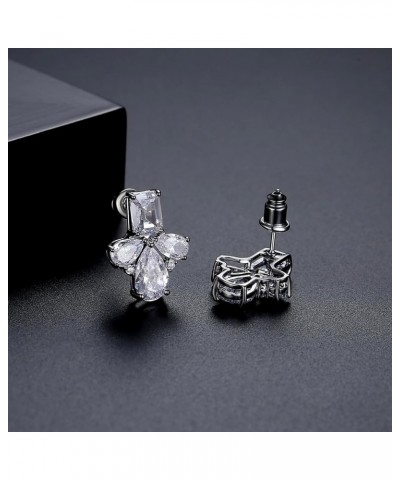 Chandelier Stud Earrings for Women | Dainty Chandelier Cubic Zirconia Stud Earrings for Women | Sparkly Rhinestone Chandelier...