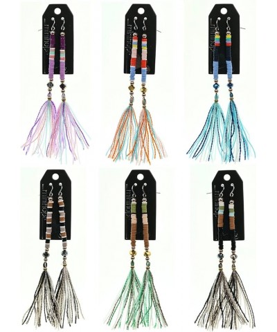 Glitter Spacer Bead Stackable Tassels Earrings Mixed $10.56 Earrings