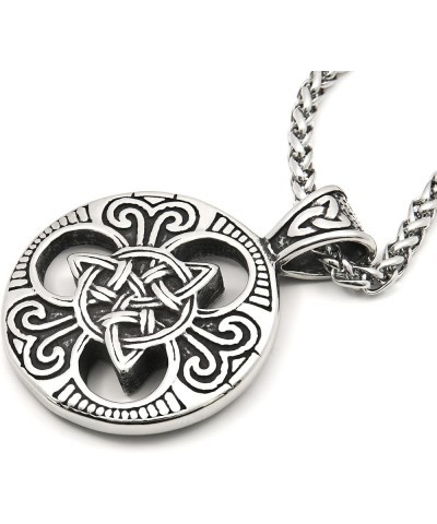 Interwoven Triquetra Pendant Necklace Love Infinity Stainless Steel Celtic Knot Jewelry Men Women 20inch $10.19 Necklaces