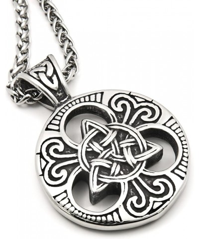 Interwoven Triquetra Pendant Necklace Love Infinity Stainless Steel Celtic Knot Jewelry Men Women 20inch $10.19 Necklaces