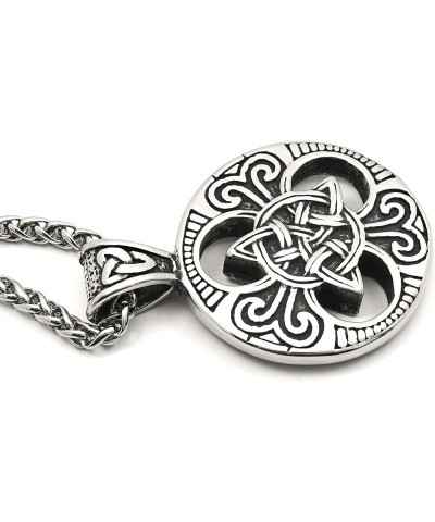 Interwoven Triquetra Pendant Necklace Love Infinity Stainless Steel Celtic Knot Jewelry Men Women 20inch $10.19 Necklaces