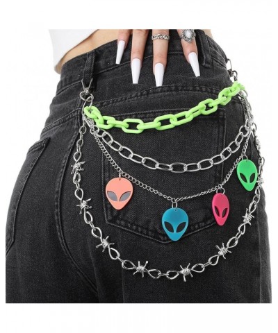 Hip Hop Pant Chain Acrylic Jean Chain Punk Wallet Chain Rock Pocket Chain for Men and Women B $10.24 Body Jewelry