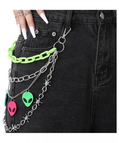 Hip Hop Pant Chain Acrylic Jean Chain Punk Wallet Chain Rock Pocket Chain for Men and Women B $10.24 Body Jewelry