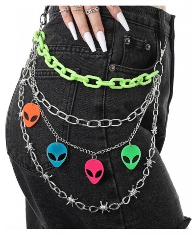 Hip Hop Pant Chain Acrylic Jean Chain Punk Wallet Chain Rock Pocket Chain for Men and Women B $10.24 Body Jewelry